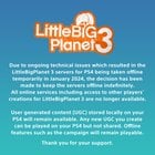 LittleBigPlanet 3 servers have been permanently discontinued