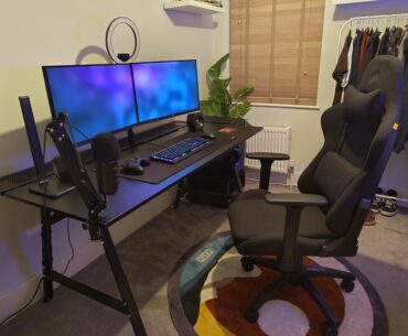 I've always wanted a clean space to game/podcast/work from, and I finally finished it today.